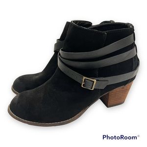 Dolce Vita Black Suede Strappy Booties